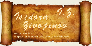 Isidora Živojinov vizit kartica